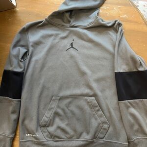 Jordan kids dri fit Gray and Black boys Hoodie